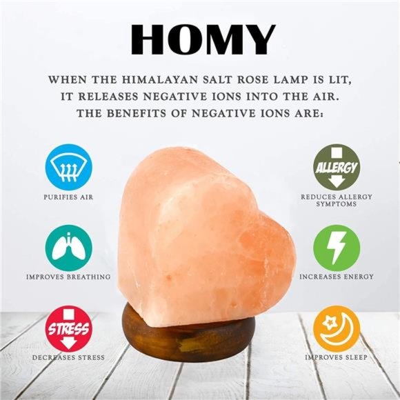 LED USB Himalayan Heart-Shaped Salt Lamp, Multi Color Changing in 7 Colors,Small - Picture 5 of 6